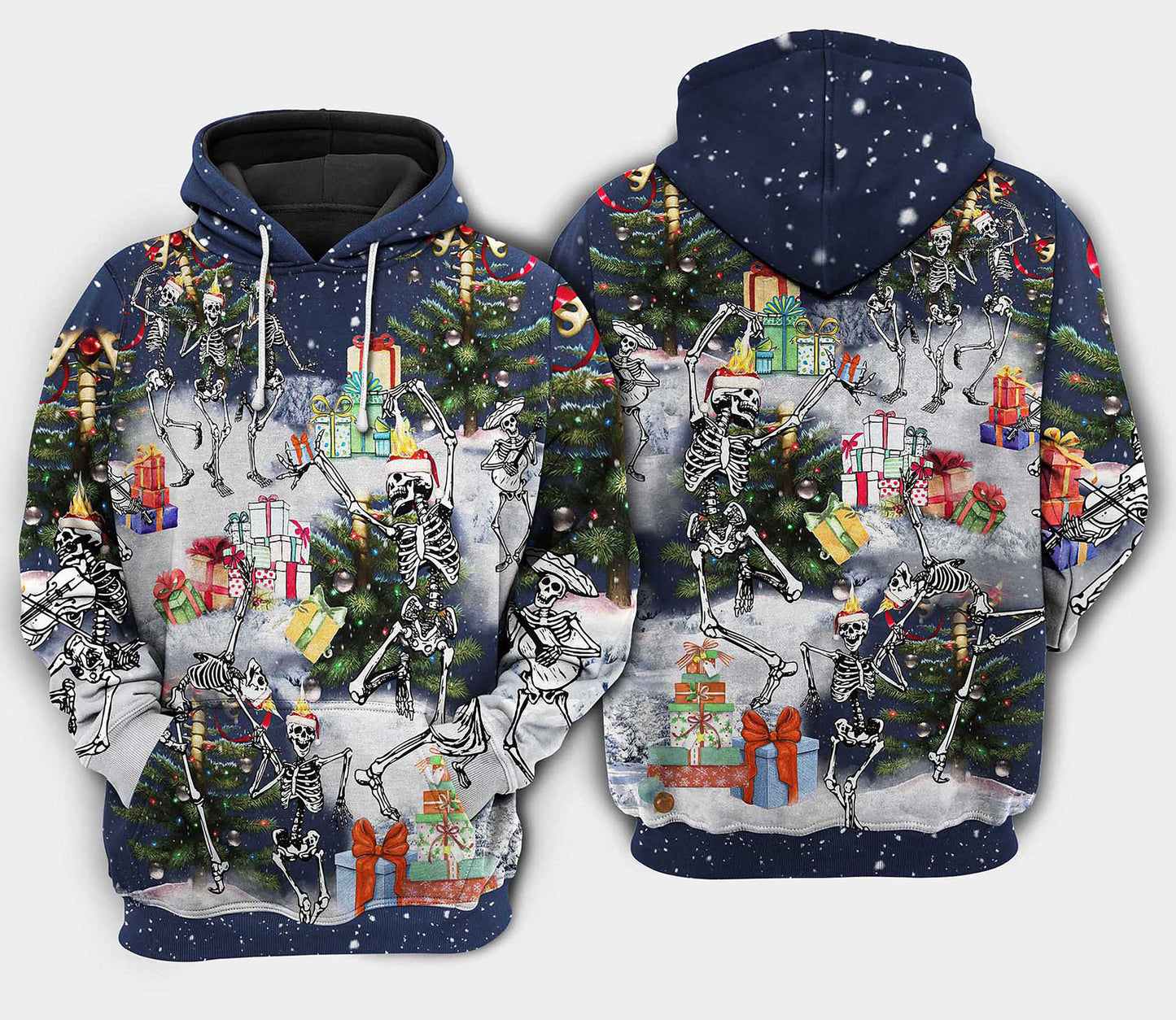 Damhsa cloigeann Nollag sona Hoodie 3D, Geansaí Gránna Nollag, Bronntanas Nollag, Bronntanas Nollag 2024