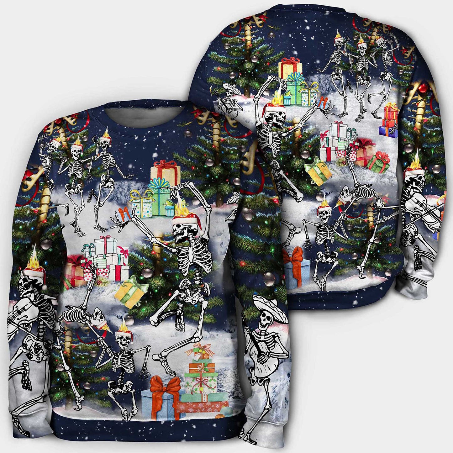 Damhsa cloigeann Nollag sona Hoodie 3D, Geansaí Gránna Nollag, Bronntanas Nollag, Bronntanas Nollag 2024