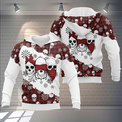 Christmas skull red caro Sweatshirt Hoodie, Christmas Ugly Sweater, Christmas Gift, Gift Christmas 2024