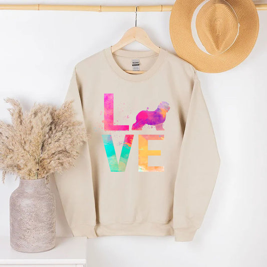 Colorful Dog Mom Gifts Old English Sheepdog Sweatshirt