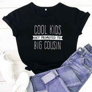 Cool Kids Get Promoted to Big Cousin  One Piece Tee Youth shirt Toddler Jersey T-Shirt