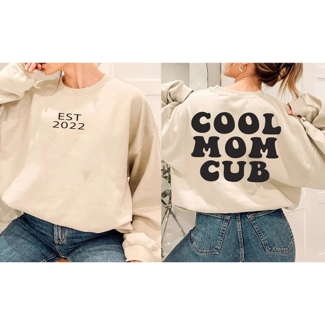 Cool Moms Club Sweatshirt, Cool Mom Sweatshirt, Mom life Sweatshirt, Moms Sweatshirt, Mom Birthday Gift, Gift For Mom, Mothers xmas gift