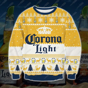 Corona Light 3D Print Christmas Sweater Tshirt Hoodie Apparel,Christmas Ugly Sweater,Christmas Gift,Gift Christmas 2022