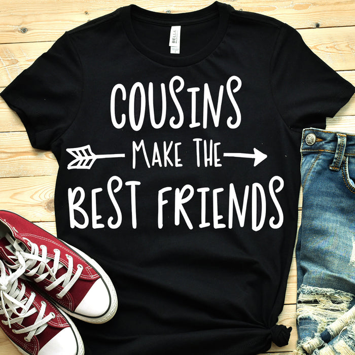 Cousins Make The Best Friend T-Shirt for Baby and Toddler Girls Fun Family Outfits One Piece Tee Youth shirt Toddler Jersey T-Shirt