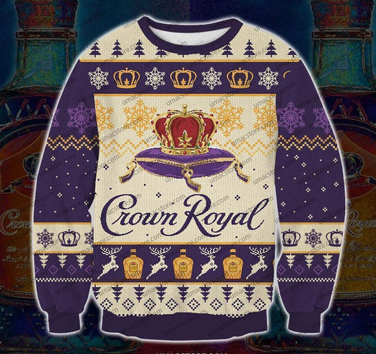 Crown Royal 3D Print Christmas Sweater, Christmas Ugly Sweater, Christmas Gift, Gift Christmas 2024