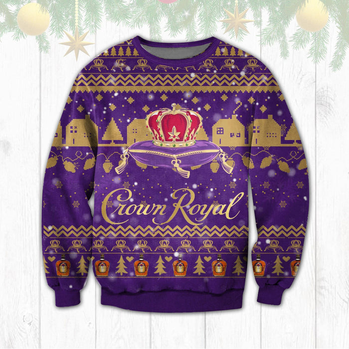 Crown Royal whisky Purple Ugly Sweater Christmas, Christmas Ugly Sweater, Christmas Gift, Gift Christmas 2022
