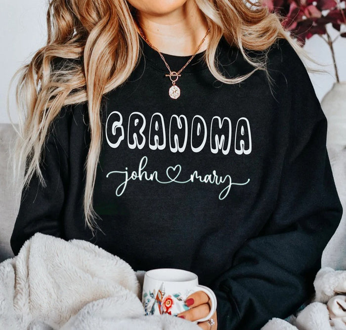 Custom Grandkid names Nana Sweatshirt, Gigi Sweatshirt, Grandparents Shirts with names, mother day gift