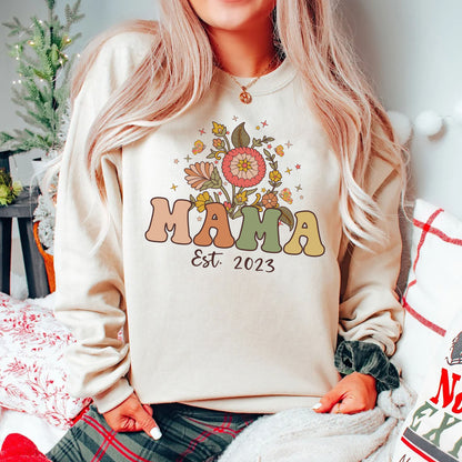 Custom Mama Sweatshirt, First Mothers Day Gift, Personalized Gift, Mom Life Shirt, Mothers Day, Gift for Mom