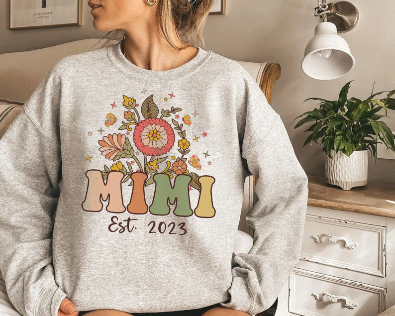 Custom Mimi Sweatshirt, First Mothers Day Gift, Personalized Gift, Mom Life Shirt, Mothers Day, Gift for Mom