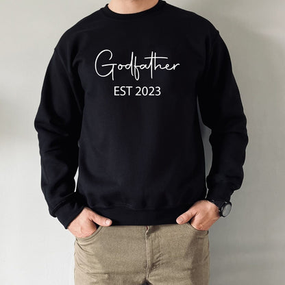 Geansaí saincheaptha Dé Athar, Léine Dé Athair, Bronntanas GodFather, Crewneck Togra Godfather, Geansaí Togra Godfather, bronntanas Lá an Athar