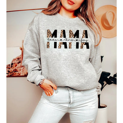 Custom mom shirt, Mama sweatshirt, Mom shirt with names, gift for her, mothers day gift, mothers day shirt, mama shirt, custom mama