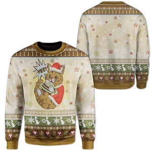 Cute Cat Merry Christmas Sweater, Christmas Ugly Sweater, Christmas Gift, Gift Christmas 2022