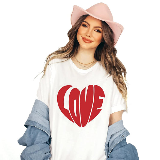 Cute Love Heart T-Shirt, Valentine's Day Heart Sweatshirt, Lovely Couple day Long Sleeve, Xoxo Valentine Graphic Hoodie for couple