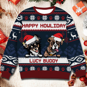 Best Dog Mom Ever - Personalized Unisex Ugly Christmas Sweatshirt, Custom Dog Sweater, Dog Lover Sweater Christmas,Chichihua Dog,Boxer Dog