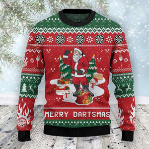 Dart Lovers Gift Merry Dartsmas All Over Print Sweater, Christmas Ugly Sweater, Christmas Gift, Gift Christmas 2024