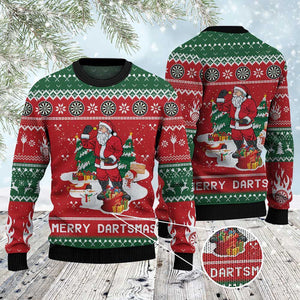 Dart Lovers Gift Merry Dartsmas All Over Print Sweater, Christmas Ugly Sweater, Christmas Gift, Gift Christmas 2024