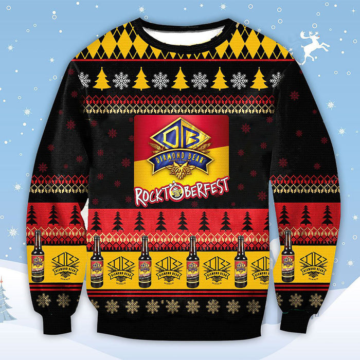 Diamond Bear Rrocktoberfest beer Christmas Ugly Sweater, Christmas Ugly Sweater, Christmas Gift, Gift Christmas 2022