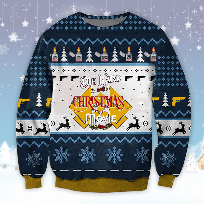 Die Hard Movie Christmas Ugly Sweatshirt, Christmas Ugly Sweater, Christmas Gift, Gift Christmas 2022