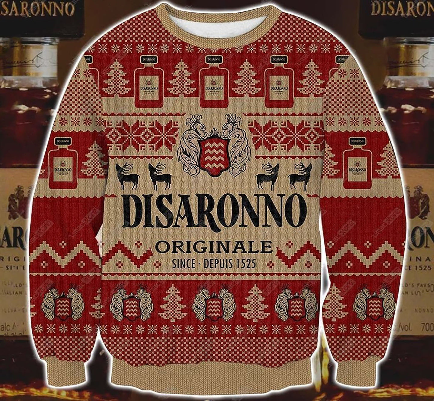 Disaronno 3D Print Christmas Sweater, Christmas Gift, Gift Christmas 2024