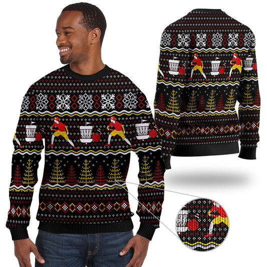 Disc Golf Ugly Sweater With Christmas Patterns For Sweater, Christmas Ugly Sweater, Christmas Gift, Gift Christmas 2024