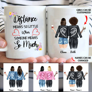 Distance Means So Little When Someone Means So Much custom christmas mugs
