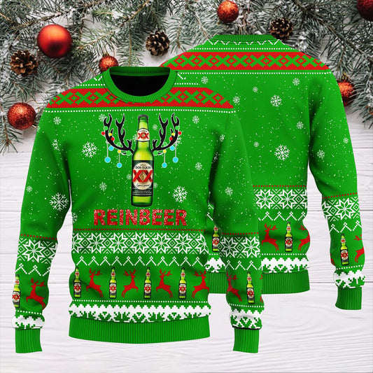 Dos Equis Reinbeer Christmas Sweater, Christmas Ugly Sweater, Christmas Gift, Gift Christmas 2024
