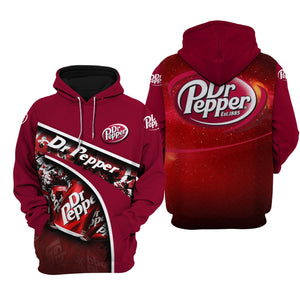 Dr Pepper red full Printed Hoodie, Christmas Ugly Sweater, Christmas Gift, Gift Christmas 2024