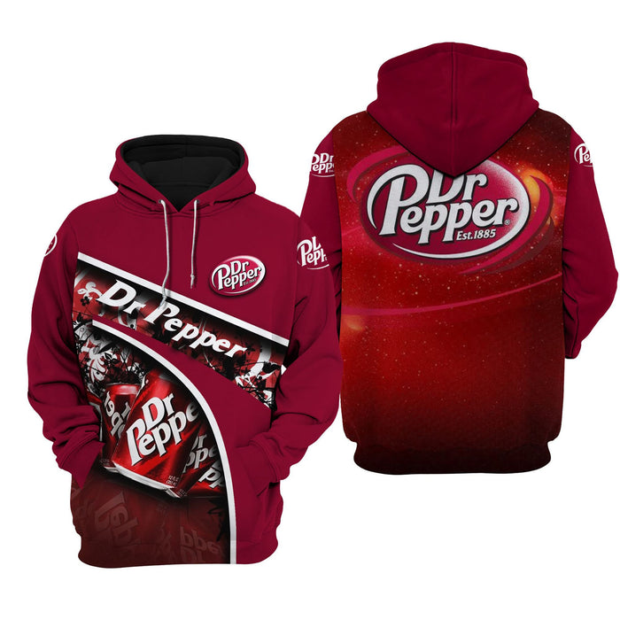 Dr Pepper red full Printed Hoodie, Christmas Ugly Sweater, Christmas Gift, Gift Christmas 2022