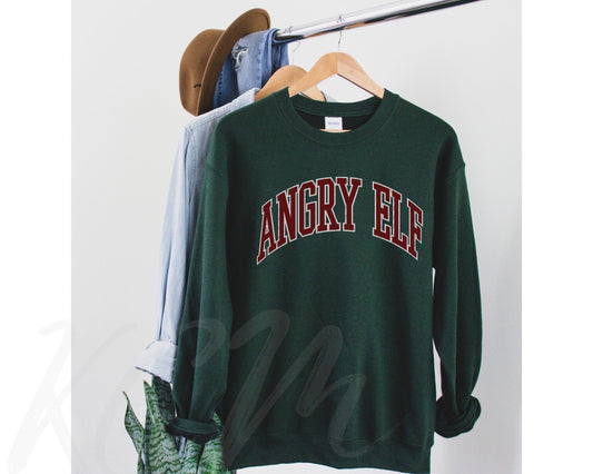 Elf Shirt,Angry Elf Christmas Sweatshirt,Funny Christmas Shirt,Elf Buddy,Christmas Sweater,Holiday Shirt,Christmas Movie Lover,Holiday Movie