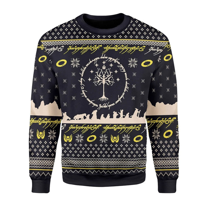 Elvish Circle Ugly Christmas Sweater, Christmas Ugly Sweater, Christmas Gift, Gift Christmas 2022