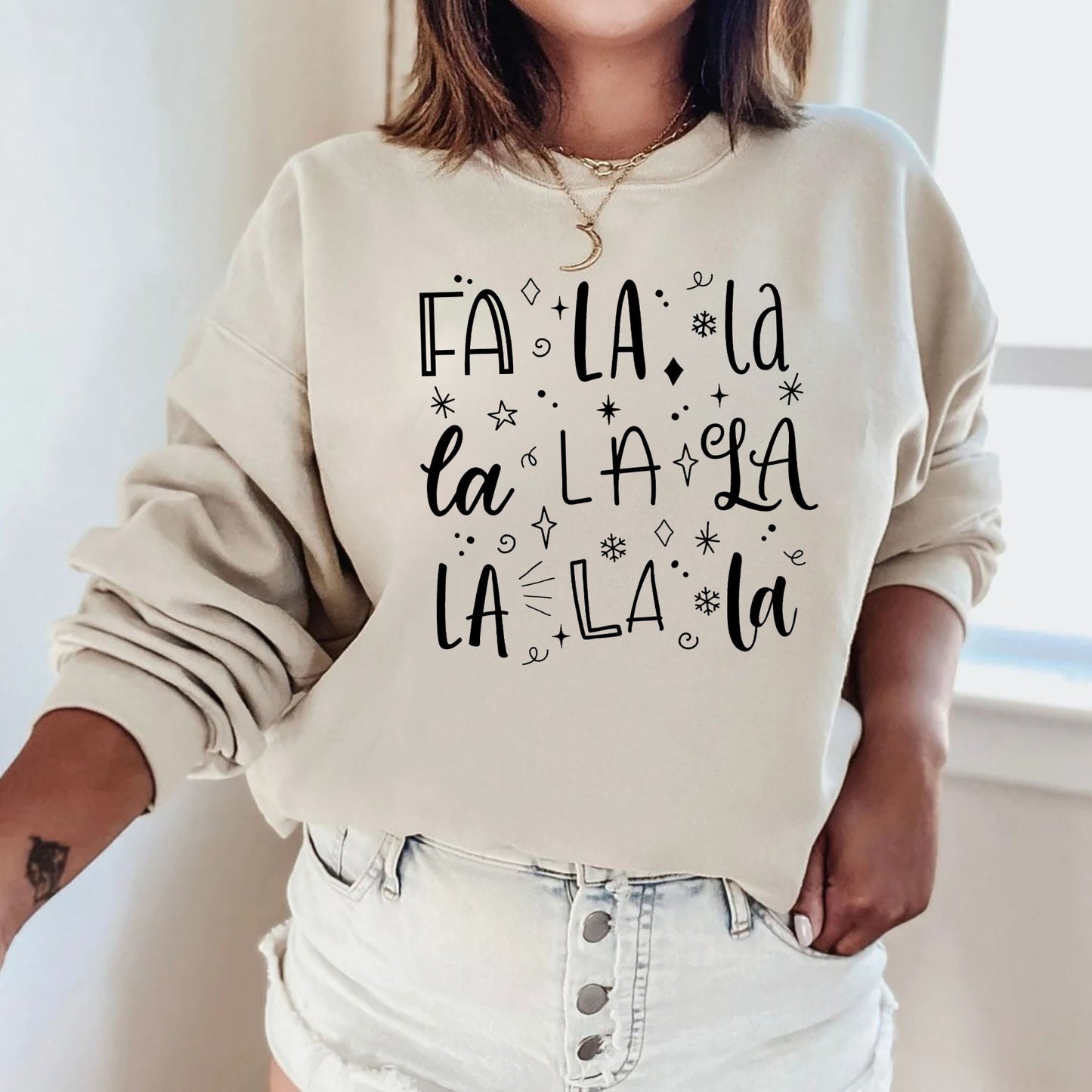 Fa La La La La Christmas Sweatshirt, Retro Christmas Sweater, Fa La La La La Sweater, Christmas Sweater, Christmas Tree Sweatshirt
