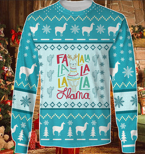 FLa La La Llama Awesome Christmas Ugly Sweater, Christmas Ugly Sweater, Christmas Gift, Gift Christmas 2024