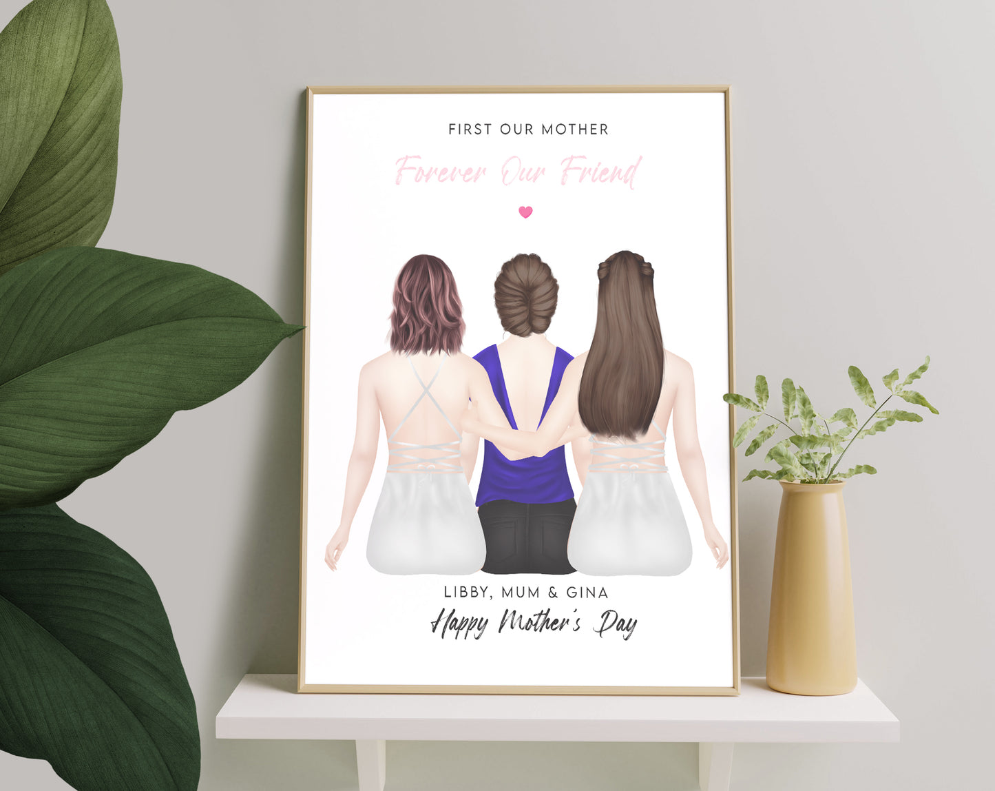 Pictiúr Pearsanta Priontáil Máthair agus Iníon Saincheaptha, Lá na Máithreacha i Láthair, Bronntanas Breithlá, Bronntanas Pearsanta do Lá na Máithreacha ó Iníon, Bronntanas do Mhama, Bronntanas do Mhama