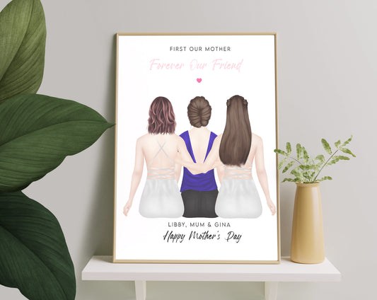 Pictiúr Pearsanta Priontáil Máthair agus Iníon Saincheaptha, Lá na Máithreacha i Láthair, Bronntanas Breithlá, Bronntanas Pearsanta do Lá na Máithreacha ó Iníon, Bronntanas do Mhama, Bronntanas do Mhama