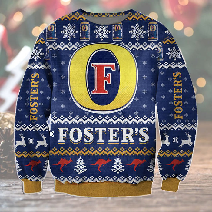 Fosters Beer Ugly Sweater Christmas, Christmas Ugly Sweater, Christmas Gift, Gift Christmas 2022