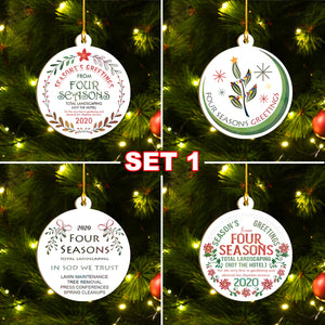 Four Seasons Total Landscaping Ornaments Set, Funny Christmas Ornaments Family Gift Idea