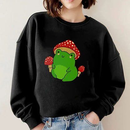 Geansaí Muisiriún Frog, Frog Le Hoodie Hat Muisiriún, Léine Frog Muisiriún, Sweatshirt Gleoite Frog