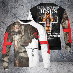 Jesus and lion of judah Christian 3d T-shirt space jesus merch Team not today jesus shirt
