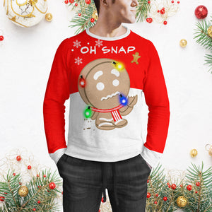 Funny Oh Snap Ugly Sweater, Funny Gingerbread Sweater, Funny Merry Christmas Ugly Sweater Family Gift Idea