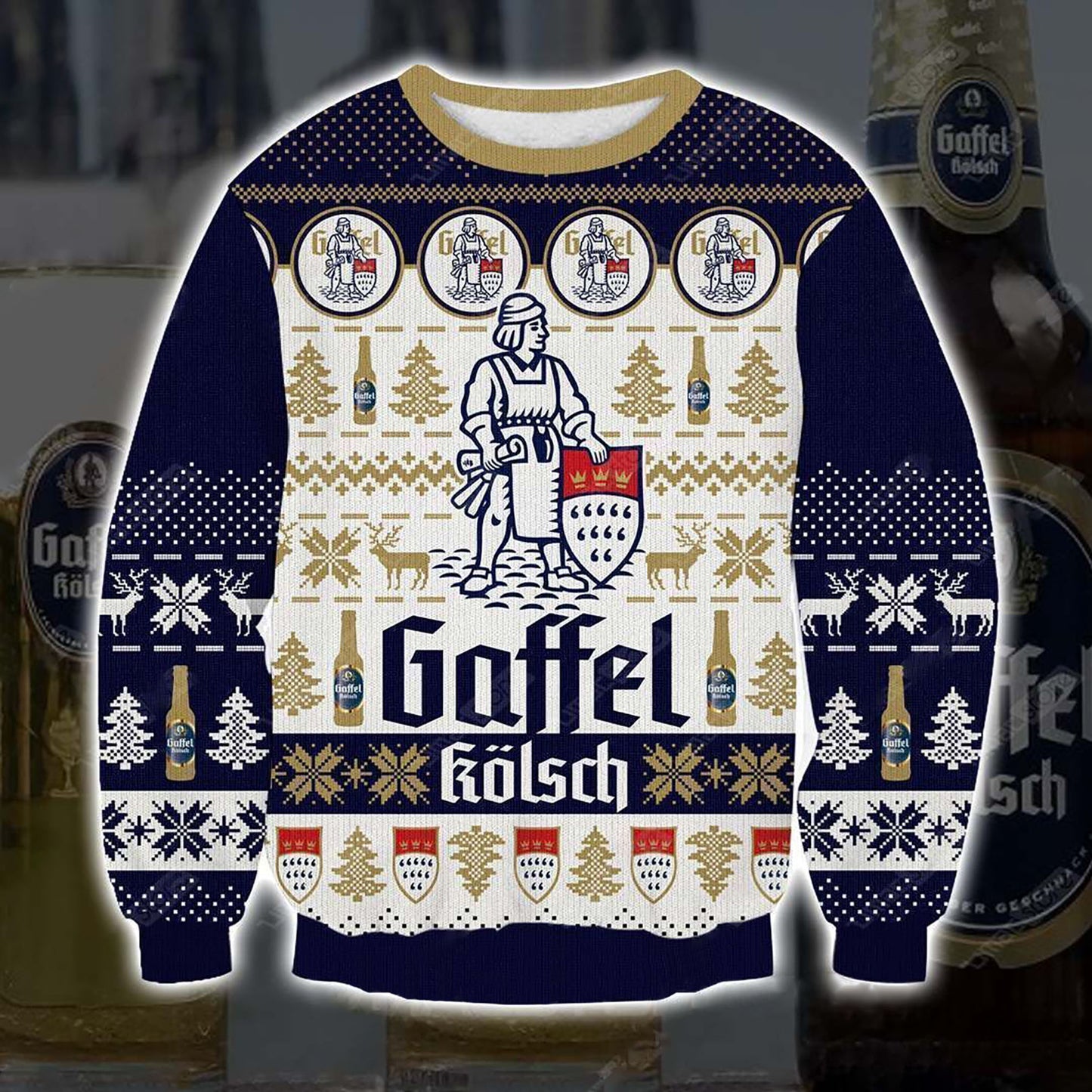 Gaffel Kolsch 3D Print Christmas Sweater, Christmas Ugly Sweater, Christmas Gift, Gift Christmas 2024