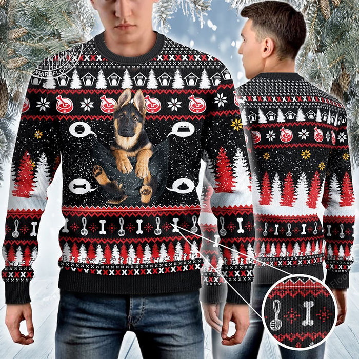 German Shorthaired Pointer Dog Lovers Gift Baby In Sweater, Christmas Ugly Sweater, Christmas Gift, Gift Christmas 2022