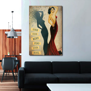 Girl Loves Music And Wine – Lose Your Mind, Find Your Soul, Gift for Her Canvas