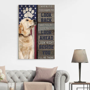Golden retriever when it’s too hard to look back, Dogs lover Canvas, Wall-art Canvas