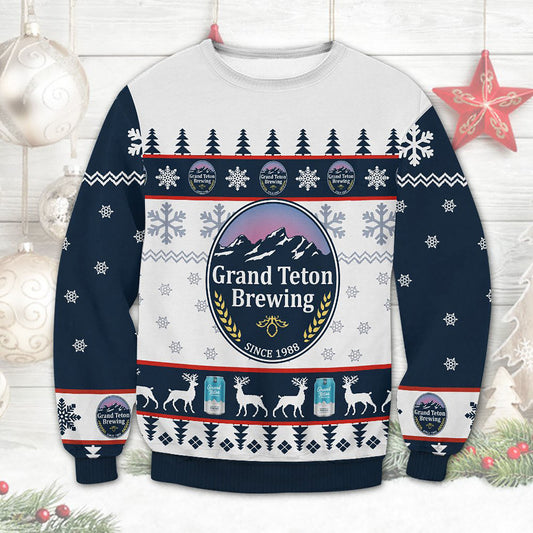 Grand Teton Brewing Beer Ugly Christmas Ugly Sweater, Christmas Ugly Sweater, Christmas Gift, Gift Christmas 2024