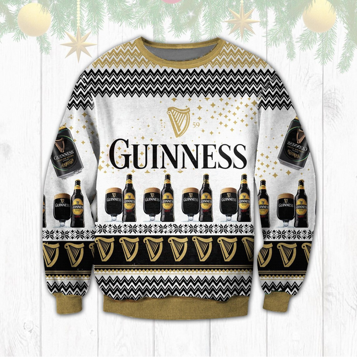 Guinness Black Beer Ugly Christmas Sweater Tshirt Hoodie Apparel,Christmas Ugly Sweater,Christmas Gift,Gift Christmas 2024