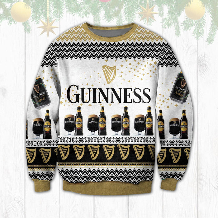 Guinness Black Beer Ugly Sweater Christmas, Christmas Ugly Sweater, Christmas Gift, Gift Christmas 2024