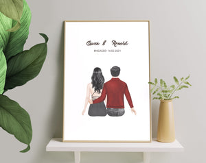 Together are happiness, Canvas-Poster-Digital file meaningful gift, Love gifts, Couple gift, Art Print gift