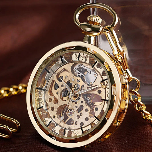 Muince Faire Vintage Cnámharlach Steampunk Fob Meicniúil Póca Faire Clog siogairlín Fir Lámhfhoirceannadh Bronntanas Slabhra na bhFear Mná