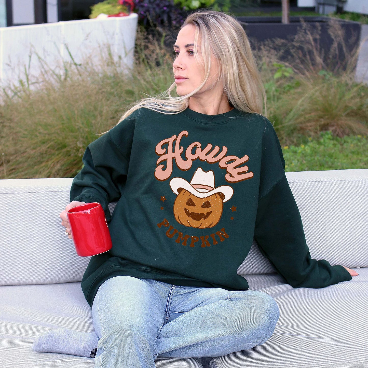 Howdy Pumpkin Sweatshirt, Western Halloween Sweater, Retro Halloween Outfit, Country Halloween Sweatshirt