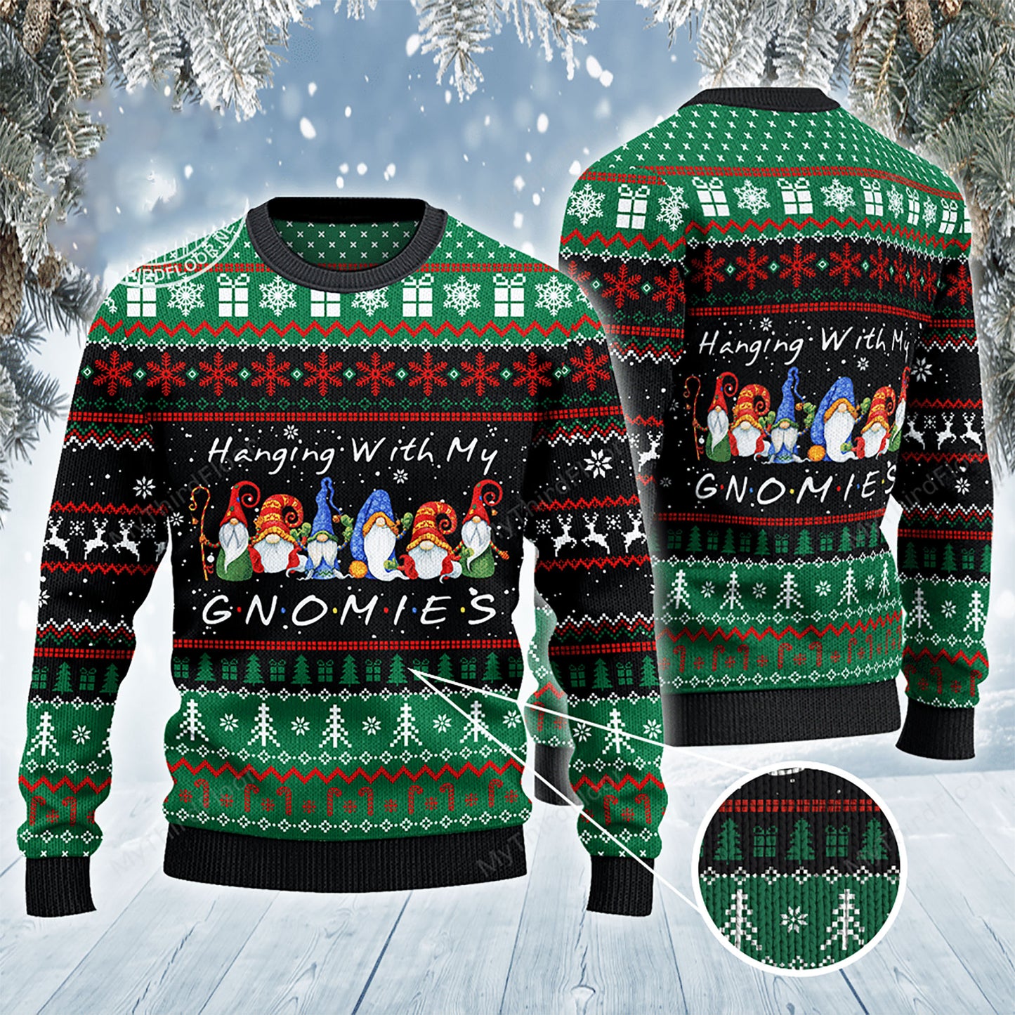 Hanging With My Gnomies Noel Ugly Christmas Sweater, Christmas Ugly Sweater, Christmas Gift, Gift Christmas 2024